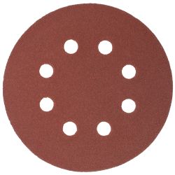 Sanding Disc 125mm 120 Grit With Holes 10/pk Hook And Loop