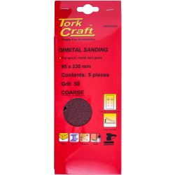 Sanding Sheet Orb 95 X 230mm 50gr Plain With 8 Holes 5/pk