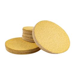 Gold Disc (50 Pieces) 220 Grit 125mm Without Hole Hook And Loop