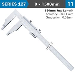 Vernier Caliper 1500mm 0.11mm Acc. 180mm 0.02mm Grad S/steel