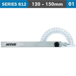 Protractor 120x 150mm 180 Deg. 0.3 Deg Acc. 1 Deg. Grad.