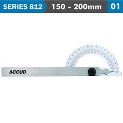 Protractor 150x 200mm 180 Deg. 0.3 Deg Acc. 1 Deg. Grad.