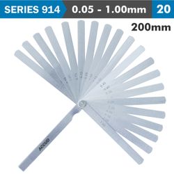 Long Feeler Gauge 200mm 0.05-1.00 20 Leaves Din2275