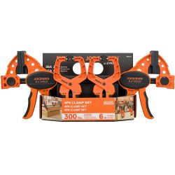 PONY Jorgensen 4pc Clamp Set 2 X 6' 150mm
