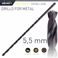 Hss Drill Bit 5.5mm 205 X 140 Extra Long