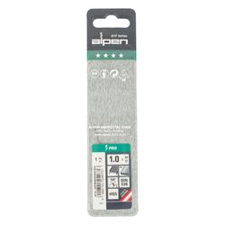 ALPEN Pro Hss 1mm Drill Din 338 Rn 135 Split Point Plastic Wallet (1