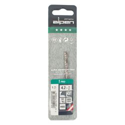 ALPEN Pro Hss 4.2mm Drill Din 338 Rn 135 Split Point Plastic Wallet (