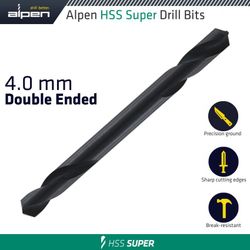 Hss Super Drill Bit Double Ended 4.0mm 1/pack