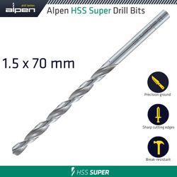 Hss Drill Bit Long 1.5 X 70mm Bulk