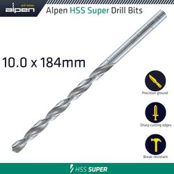 Hss Drill Bit Long 10 X 184mm Bulk
