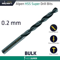 Hss Super Drill Bit 0.2mm Bulk