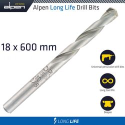 Masonry Drill Bit Long Life 18 X 600mm Pouch