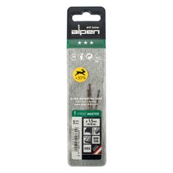 Hss Sprint Master 1.5mm X3 Sleeved Din338 ALPEN Drill Bit