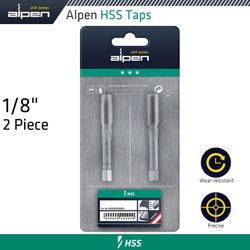 Hss Hand Tap Set Imperial G 1/8' Pouched