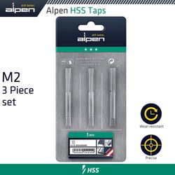 Hand Tap Set In Pouch M2 Hss 0.5mm Pitch