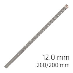 Force X 12.0 X 260/200 Sds-plus Rebar Drill Bit X4 Cutting Edges - Bul