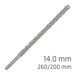 Force X 14.0 X 260/200 Sds-plus Rebar Drill Bit X4 Cutting Edges - Bul