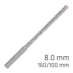 Force X 8.0 X 160/100 Sds-plus Rebar Drill Bit X4 Cutting Edges