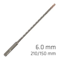 Force X 6.0 X 210/150 Sds-plus Rebar Drill Bit X4 Cutting Edges