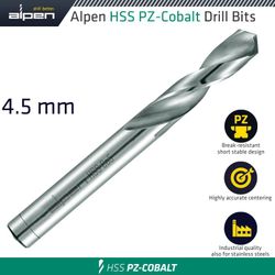 ALPEN Cobalt Drill Short Bulk 4.50mm
