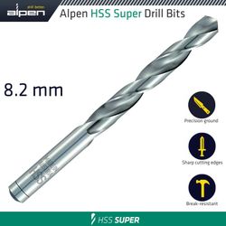 Hss Super Drill Bit 8.2mm Bulk