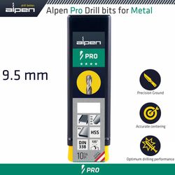 ALPEN Pro Hss Drill Din 338 Rn 135 With Split Point 9.5mm Bulk