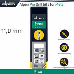 ALPEN Pro Hss Drill Din 338 Rn 135 With Split Point 11.0mm Bulk