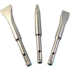 Sds Short Chisel Set Plastic Tube Point X140mm Flat 20x140 Wide 30x140
