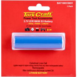 Battery 18650 Lithium 2200mah Rechargeable Carded 1pc