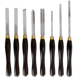 Chisel Set Wood Turning Hss 8 Piece Wooden Case