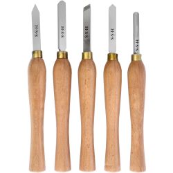 Chisel Set Wood Turning 270mm Hss 5 Piece Wood Case