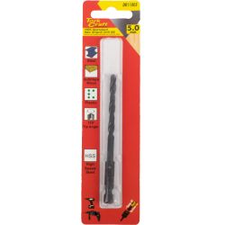 Drill Bit Hss Standard 5.0mm Hex Shank 1/card
