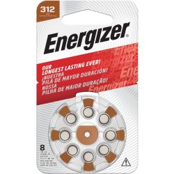 ENERGIZER Hearing Aid Battery Az312 Brown 8 Pack (moq 6)