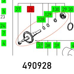 Gear Shaft Et-teil Bs 105 E
