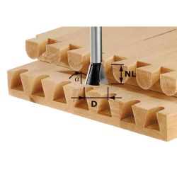 Cutter - Dovetail Hs S8 D13,8-13,5-15