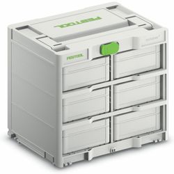 FESTOOL SYS3-RK/6 M 337-Set Systainer³ Rack with 6 x SYS3 S 76