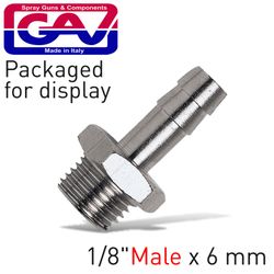 Hose Adaptor 1/8'm X 6mm 1cd
