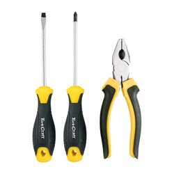 3pc Screwdriver Sl5x100mm & Ph2x100mm & 160mm Combination Plier