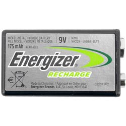 Recharge 9v Battery-1pack (moq6) ENERGIZER