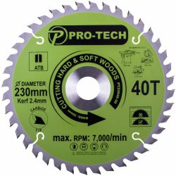 Saw Blade Tct 230 X 2.4 X 30 X 40t Wood Prof.
