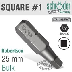 Sq.recess No.1 Insert Bit