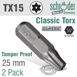 Torx Tamper Resist T15h 2cd