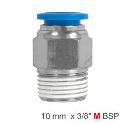 Pu Hose Fitting Straight Stud 10mm-3/8 M