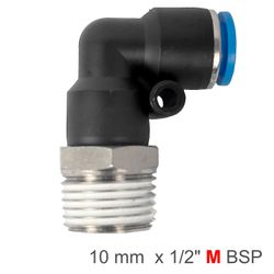 Pu Hose Fitting Elbow 10mm-1/2 M