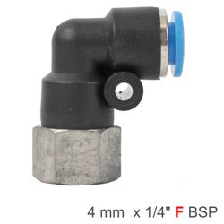 Pu Hose Fitting Elbow 4mm-1/4 F