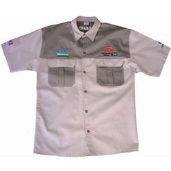 Vermont Mens Bush Shirt Khaki 100% Cotton Large