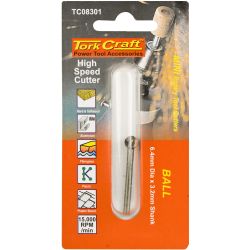 Mini H/speed Cutter 6.4mm Ball 3.2mm Shank