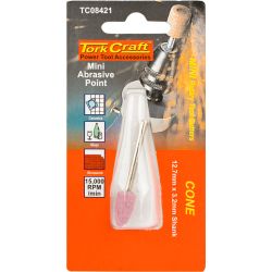 Mini Abrasive Point 12.7mm Cone 3.2mm Shank