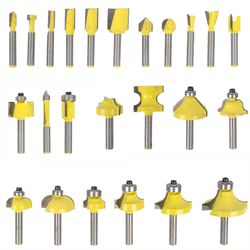 Router Bit Set 24pc Alum.case 1/4'