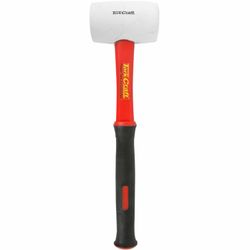 Hammer Rubber Mallet 450g (16oz) Fibreglass Handle White Non-marking